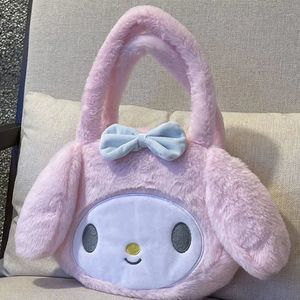 Kuromi Plush Mini Handbag Women Pink School Bag